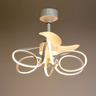 Ceiling fan KARLA white 3 blades 65W+65W LED 3000|4000|6000K H.50xD.63cm