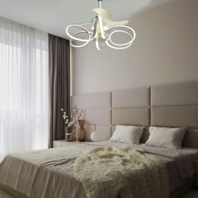 Ceiling fan KARLA white 3 blades 65W+65W LED 3000|4000|6000K H.50xD.63cm