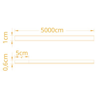 Tira LED CASSINI 230V 10W/m 850lm/m 4000K IP65 50m/rollo