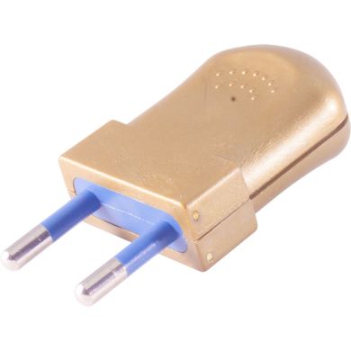 Gold rewirable plug 2P S10, 250Vac, 10A, IP20, in thermoplastic resin