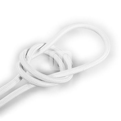 Cable eléctrico cubierto con tela redonda flexible H03VV-F 2x0,75 D.6.2mm blanco TO53