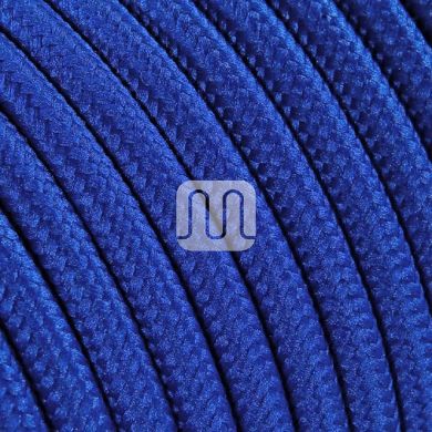Flexible round fabric covered electrical cable H03VV-F 2x0,75 D.6.2mm blue TO60