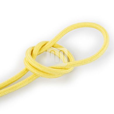Cable eléctrico cubierto con tela redonda flexible H03VV-F 2x0,75 D.6.8mm amarillo TO418