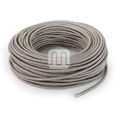 Cable eléctrico cubierto con tela redonda flexible H03VV-F 2x0,75 D.6.2mm arena TO451