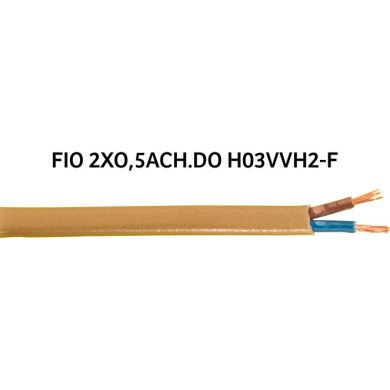 Flat cable H03VVH2-F 2x0,5mm2 gold