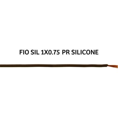 Wire 1x0,75mm2 silicone black