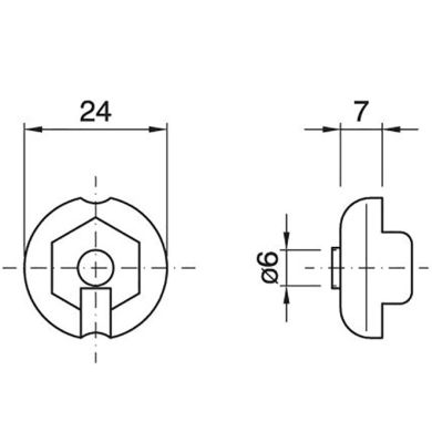 Isolador preto p/capa de suporte E14 3-peças metálico com parafuso anti-rotação