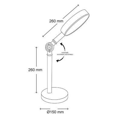 Candeeiro de mesa LUPPA 2X12W LED 3000-4000-6500K 1800lm Alt.48,5cmxD.15cm Preto/Madeira