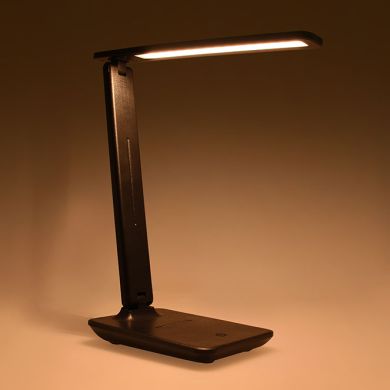 Table lamp MOBIL 5W LED 3000-4000-6500K with mobile phone wireless charging base, in black