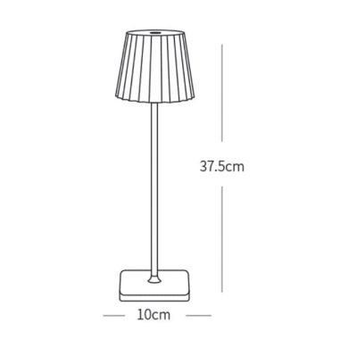 Candeeiro de mesa CLUB IP54 1x3,5W LED 300lm 3000K Alt.7,5xD.11cm branco, com cabo USB