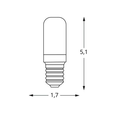 Lâmpada E14 (fino) NL LED 3,3W 3000K 350lm 360°