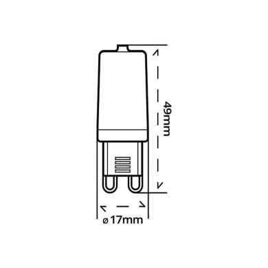 Lâmpada G9 NL LED Regulável 2.5W 3000K 220lm 360° - A+