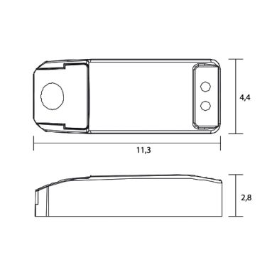 Constant current led driver AC/DC 700mA 20W IP20, in plastic