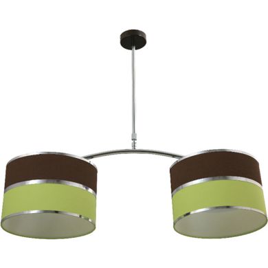 Ceiling Lamp OLGA 2xE27 L.85xW.30xH.Reg.cm Green/Brown