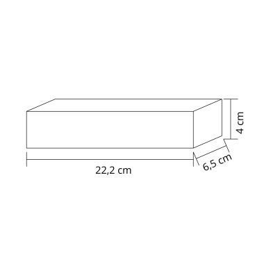 Transformador de tensão constante AC/DC (Driver) 12V 200W 22,2x6,5x4cm, em metal