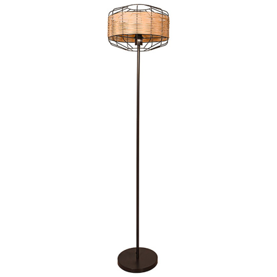 Lámpara de pie SOLANGE D.35xAlt.156cm 1xE27 en Rattan