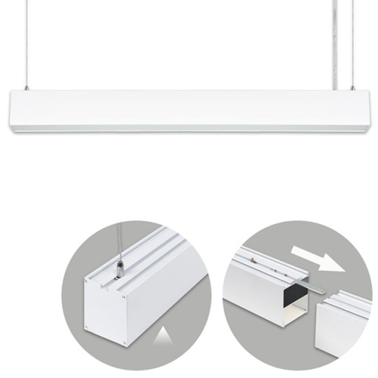 Suspending Light LINEX B2 120cm 1x40W LED 3200lm 4000K 110° L.118xW.6xH.Reg.cm White