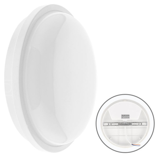 Aplique SURF ECOVISION redondo IP65 1x20W LED 1440lm 6400K 120°Al.7,3xD.21,8cm Blanco