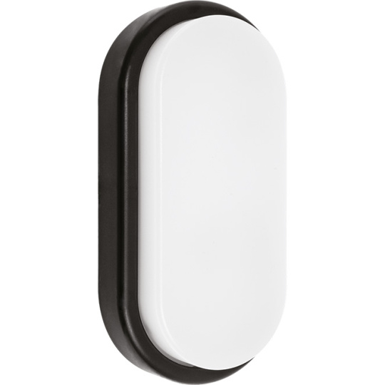 Aplique SURF ECOVISION oval IP65 1x18W LED 1200lm 6400K 120°C.10xL.5xA.20cm Policarbonato (PC) Preto