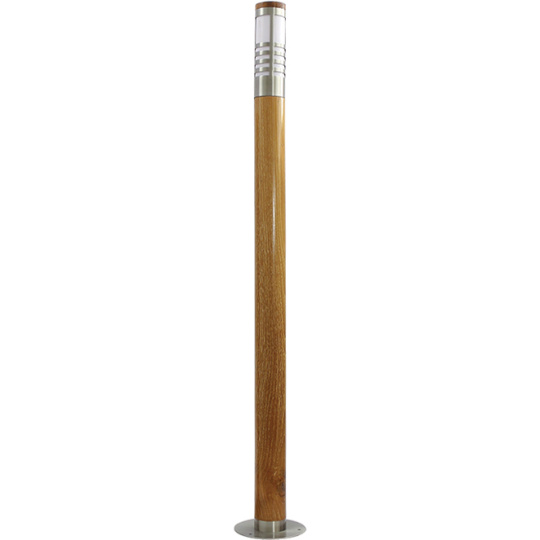 Pillar AREEIRO IP44 1xE27 H.100xD.6cm Wood Stainless Steel/Cherry