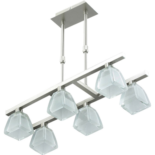 Ceiling Lamp AUGUSTA 6xG9 L.49,5xW.20xH.Reg.cm Satin Nickel