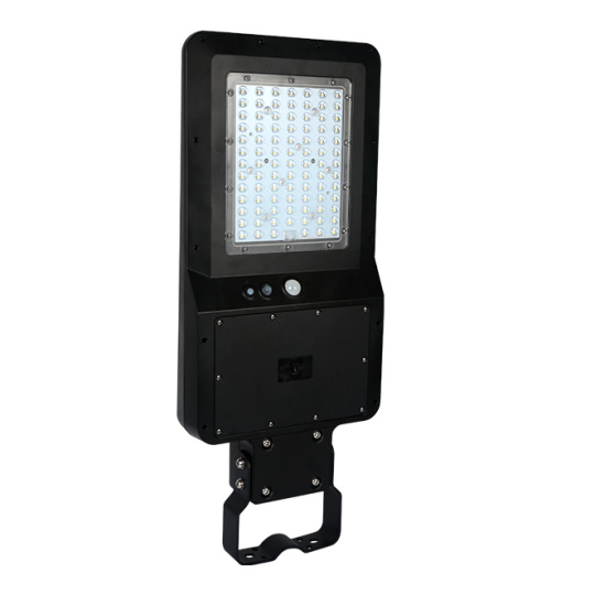 Aplique solar DALTON c/sensor e painel solar IP65 40W LED 6000lm 6000K 90° C.28,97xL.70,61xAlt7,36cm