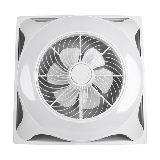 Ventilador empotrable AC PANEL blanco, 6 aspas, 66W LED 3000-6000K, 60x60xAl.9,5cm