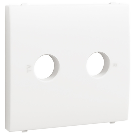 Cover plate APOLO5000 for R-TV sockets in white