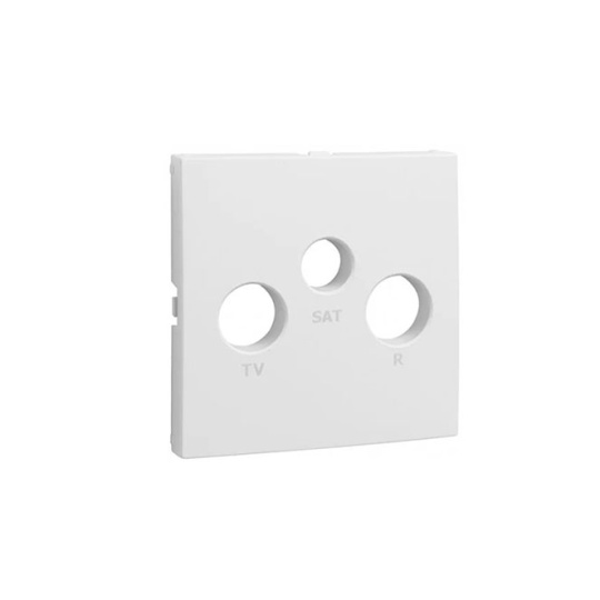 Cover plate LOGUS90 for R-TV-SAT sockets in white