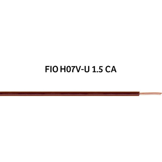 Conductor BT rígido H07V-U (V) 1,5mm2 marrón