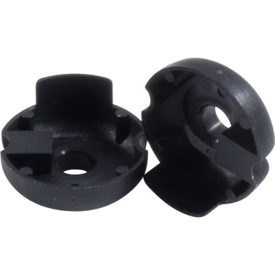 Isolador preto p/capa de suporte E14 3-peças metálico com parafuso anti-rotação