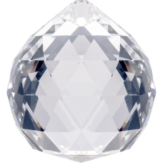 Crystal end stone D.4cm transparent