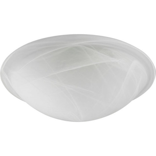 White glass DUNA spherical, D.30xH.6cm for plafond