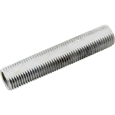 Flat threaded tube L.5cm M10x1, in galvanized iron