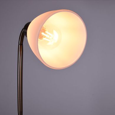 Floor Lamp MILANO with reading arm 1xE27 + 1xE14 H.178xD.30cm nickel