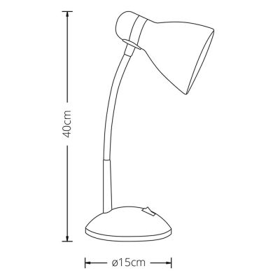 Table Lamp MEGARA 1xE27 L.14xW.25xH.34cm Black