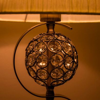Ceiling Lamp HONDURAS 3xE14+1x5W LED H.Reg.xD.59,8cm Beije/Antique Brass