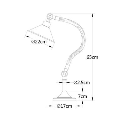 Table Lamp SOGA 1xE27 L.22,5xW.42xH.57cm Rope Black