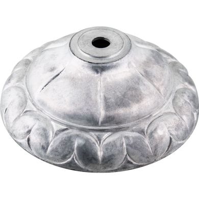 Center cover/bobeche D.11cm with 1 central hole, in raw zamak