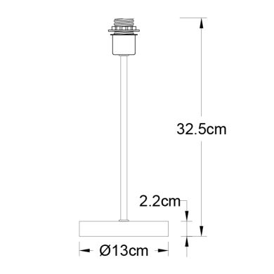 Base para candeeiro de mesa MALDIVAS 1xE14 Alt.33xD.13cm Branco