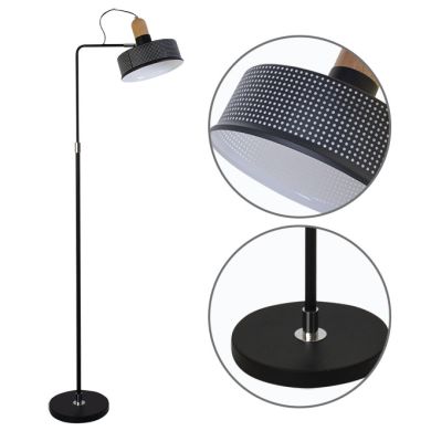 Floor Lamp ANUSCA 1xE27 L.25xW.53xH.160cm Black