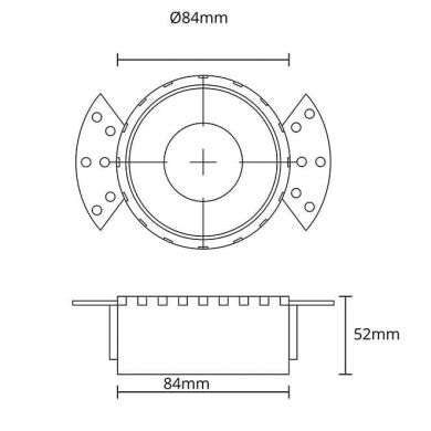 Frame for Downlight HATOR round L.14xW.8,4xH.5,2cm Gold