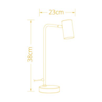 Table Lamp LUCAS 1xGU10 H.38xD.23cm White