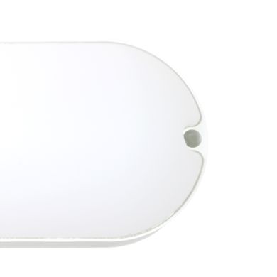 Aplique SURF ECOVISION oval IP65 1x9W LED 900lm 3000K 120°C.16,8xL.4,7xA.7,1cm Polipropileno Branco