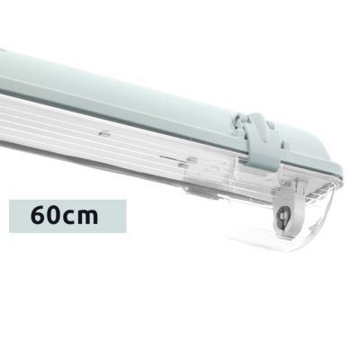 Armadura Estanca LINESTA IP65 1xG13 T8 LED 60cm C.65,6xL.8,0xA.9,0cm Gris