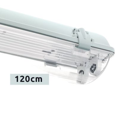 Armadura Estanca LINESTA IP65 2xG13 T8 LED 120cm C.126xL.11,5xA.9,0cm Gris