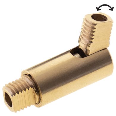 Female/male brass swivel Alt.4,2xD.1cm, M8x2 360°-90°