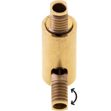 Giro Alt.4,2xD.1cm macho/macho M8x2 360°-90°, em latão bruto (GIRO SN12*M)