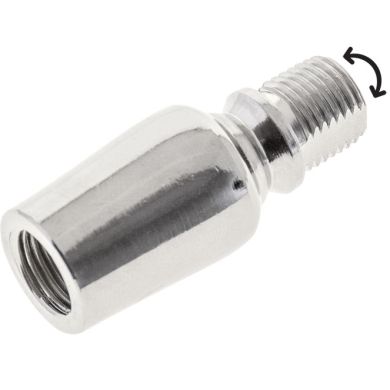 Giro com stop Alt.3,9xD.1,6cm femea/macho M10x2, em latão cromado (GIRO SN14 CRO)