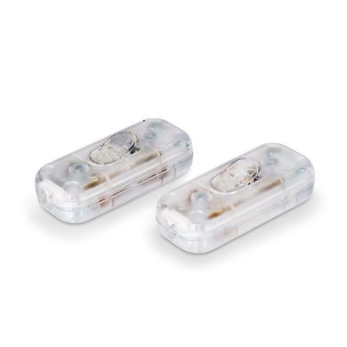 Transparent single pole rocker switch, in thermoplastic resin